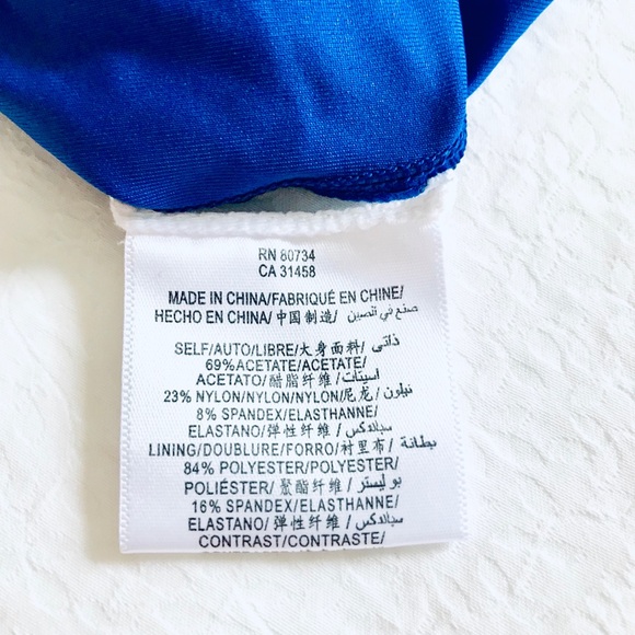 NWT BCBG Blue Cutout Jeweled Mini Dress L - Picture 6 of 6